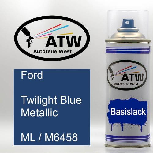 Ford, Twilight Blue Metallic, ML / M6458: 400ml Sprühdose, von ATW Autoteile West.